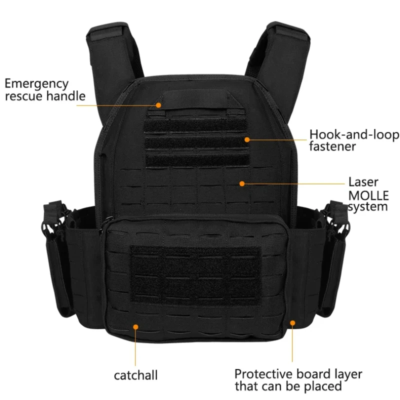ARTEX 6094 Tactical Plate Carrier Vest Quick Release Laser Cut MOLLE Lightweight Airsoft Combat Hunting Gear - view 2