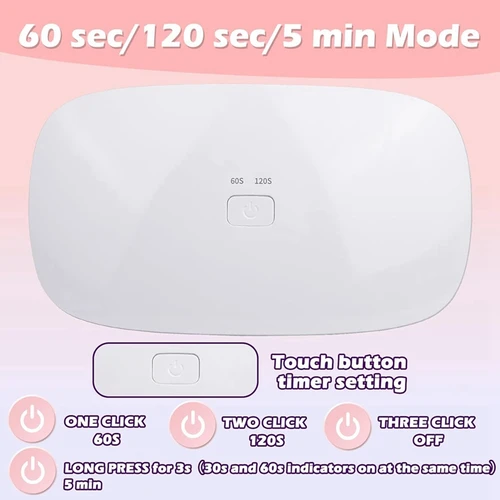 Imagen 2 del producto Lámpara UV de resina, lámpara de resina UV/LED blanca con 30 piezas de cuentas de lámpara de doble fuente de luz para kit de resina UV