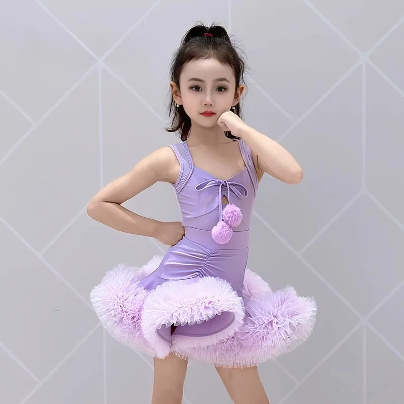 

Latin Dance Dress Girls Competition Ballroom Dance Dresses Standard Kids Cha Cha Rumba Samba Tango Latin Practice Dress Clothes