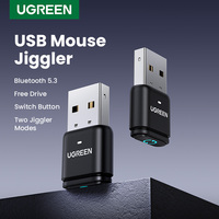 UGREEN Mouse Jiggler USB Wireless Bluetooth Dongle Adapter Mouse Mover with Switch Button, Shaker 2 Jiggle Modes, Keep PC Awake