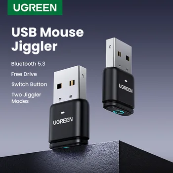 Ugreen Mouse Jiggler Usb Draadloze Bluetooth Dongle Adapter Muis Verhuizer Met Schakelaar Knop, Shaker 2 Schudden Modi, Houd Pc Wakker