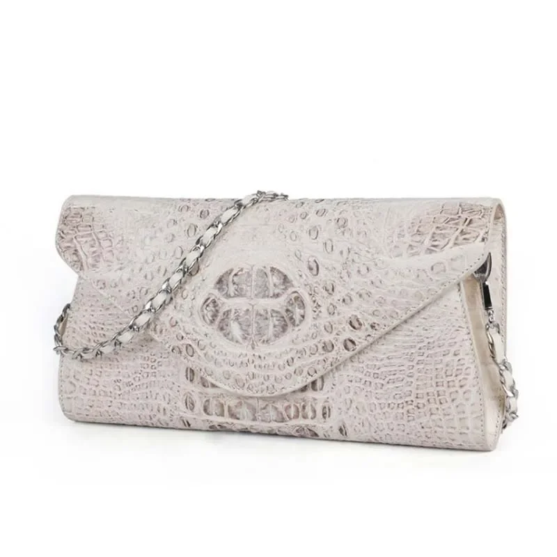 dae for lady crocodile leather  Chain bag fashion Himalayan white bag single-shoulder bag