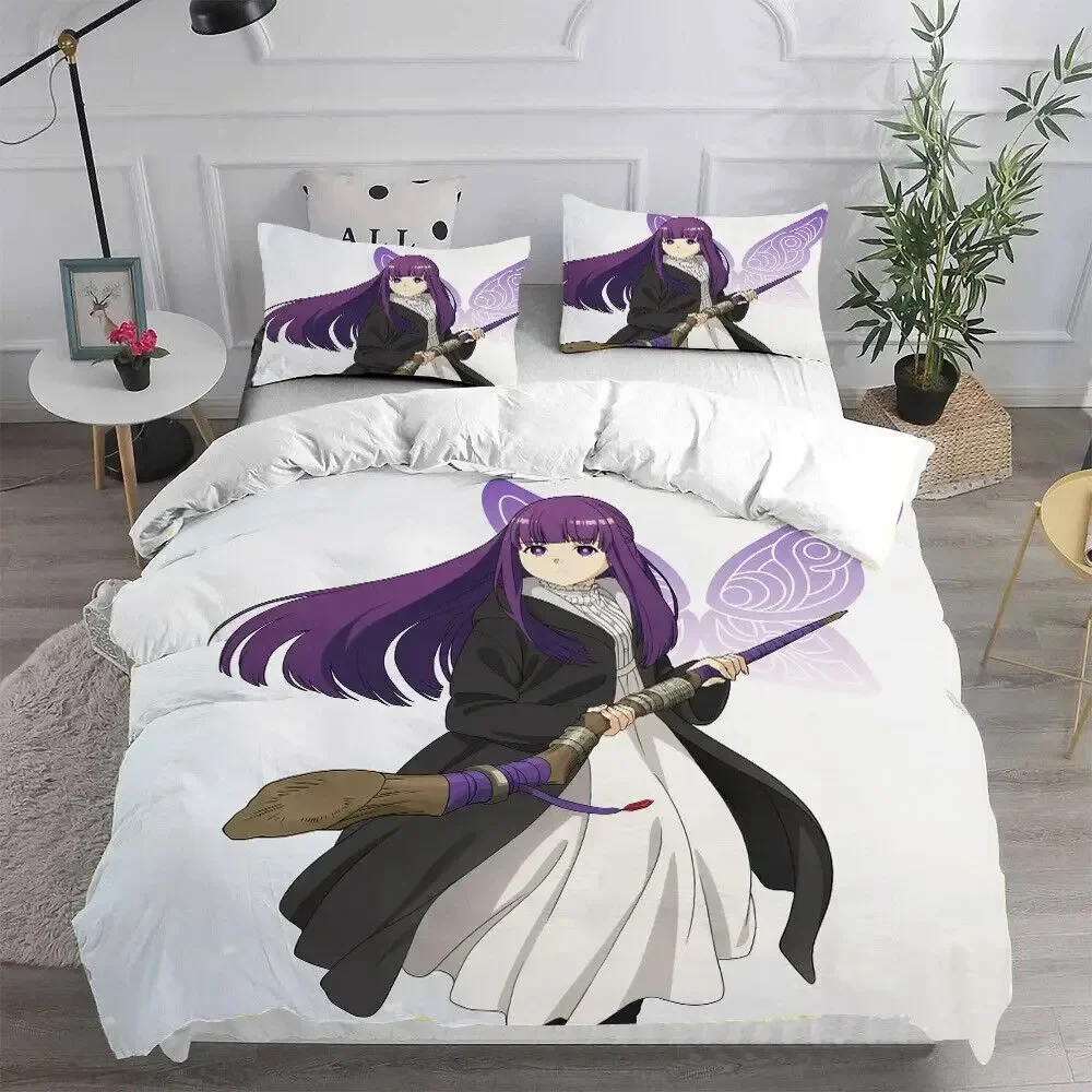 New 3D Print Anime Frieren Wiki Bedding Set Boys Girls Twin Queen King Size Duvet Cover Pillowcase Bed boys Adult Home Textiles