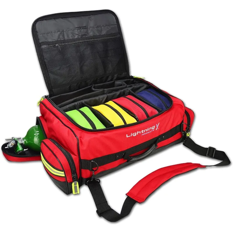 Medic First Responder EMT Trauma Bag Stocked First Aid Trauma Fill Kit D (RED)