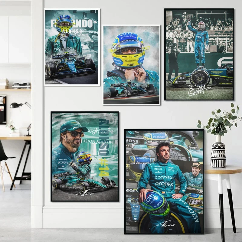 

Formula 1 Extreme Sport Posters Aston Martin F1 AMR23 Canvas Painting and Prints Wall Art Pictures Home Bar Room Decor Frameless