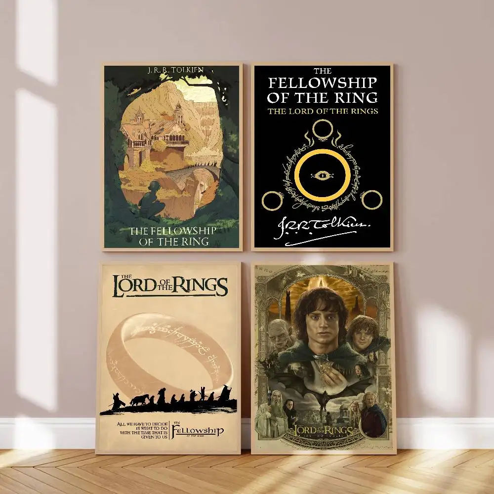 Póster clásico de la película Los Señores de los Anillos, arte de pared para estudio, decoración de sala de estar, imagen decorativa única para el hogar