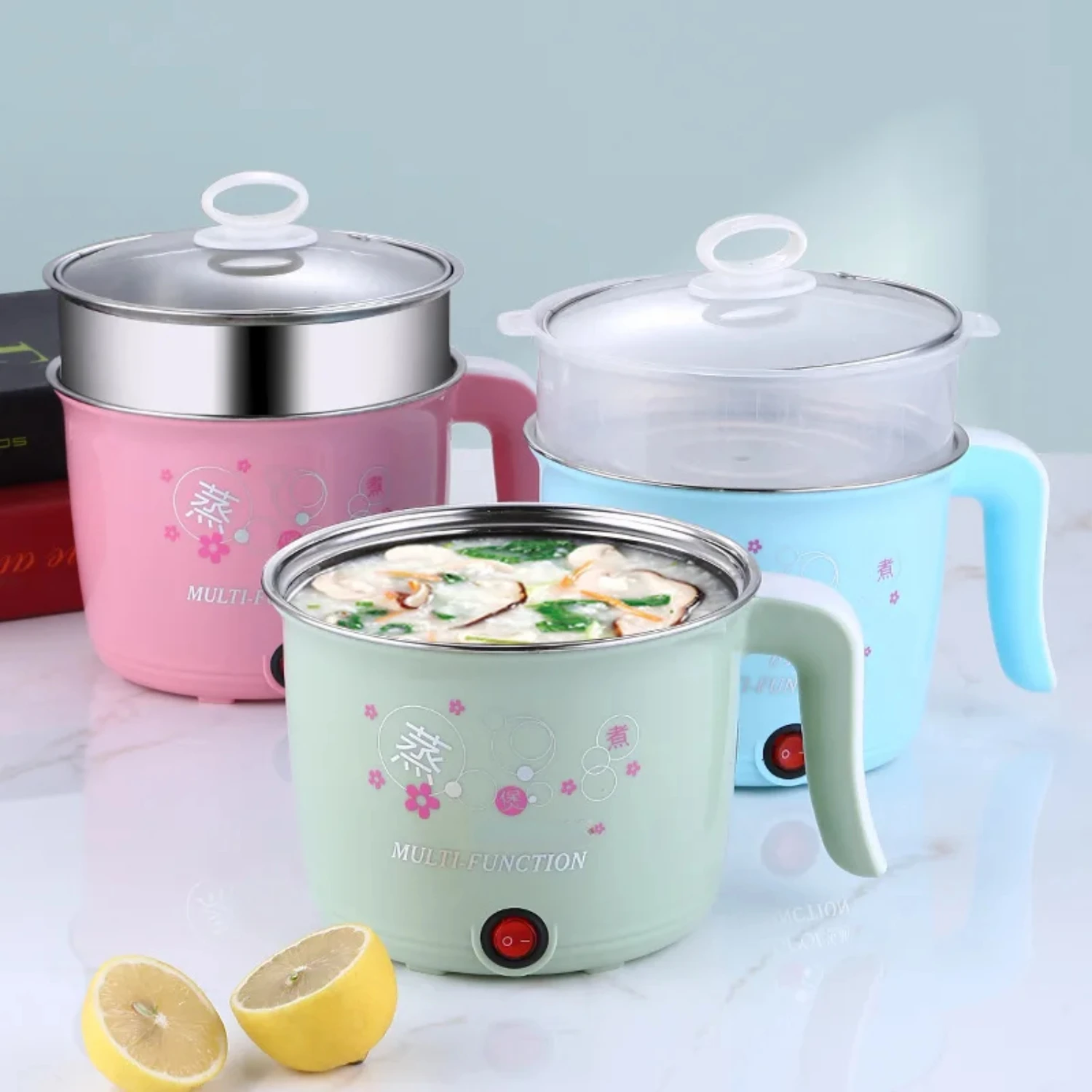 Compact, Efficient, and Portable Mini Multifunctional Hot Pot Cooker: Perfectly Cooked Rice Every Time. Ideal for 1-2 People in