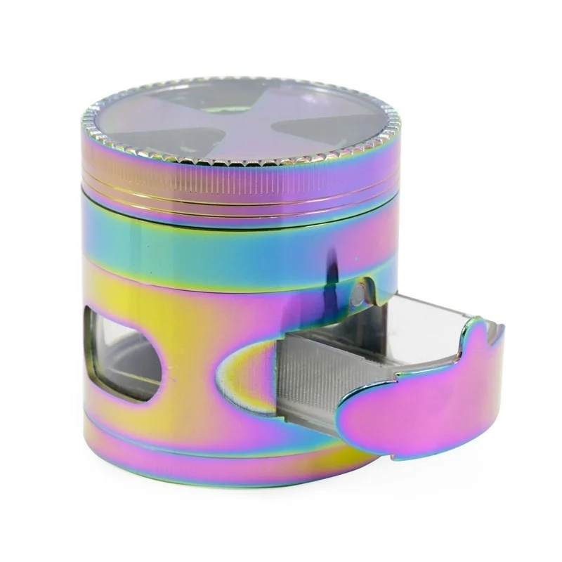 Large Rainbow Grinder with Windows 63mm 2.5inches Cigarette Accessories