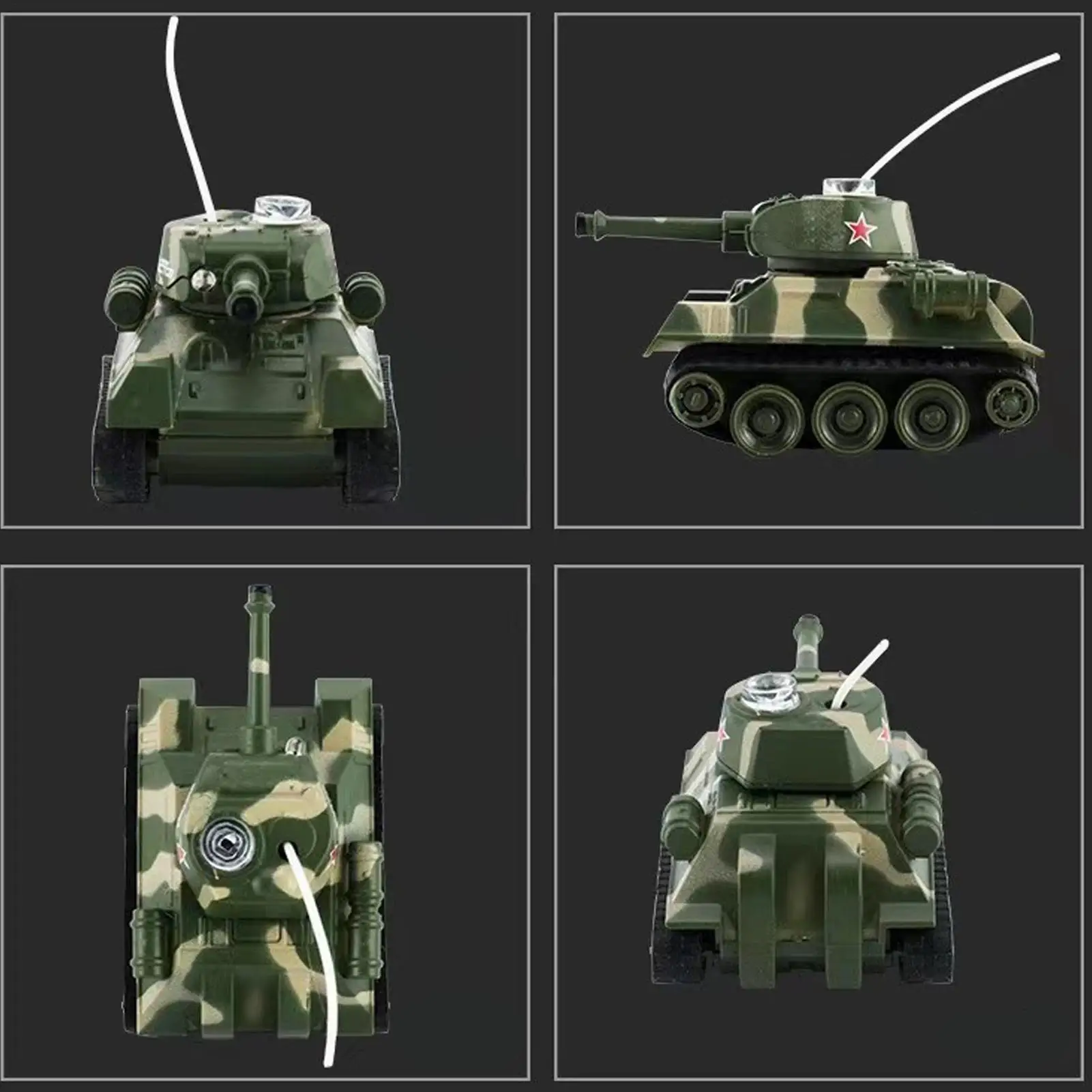 2.4G Simulazione telecomandata Carro armato Mini veicolo interattivo Giocattolo Veicolo telecomandato Modello di veicolo blindato da guerra Giocattolo per bambini