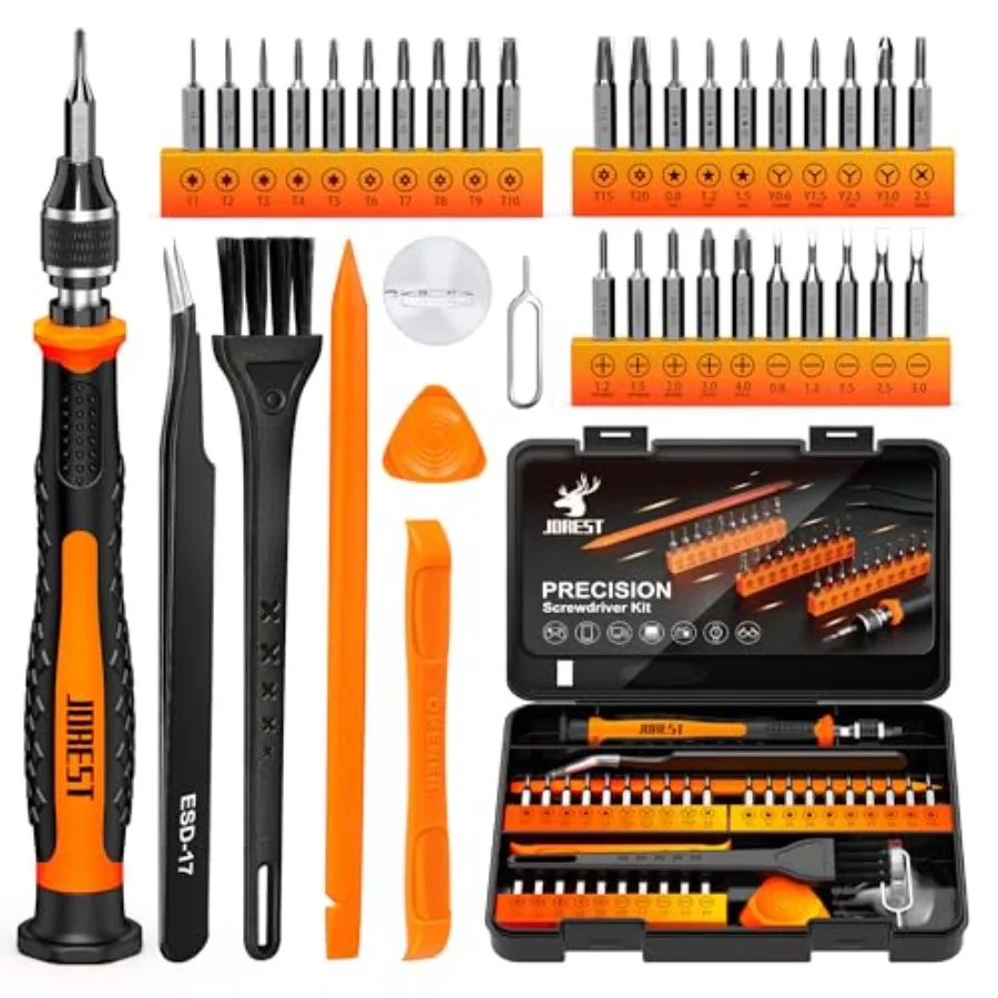 

38Pcs Small Precision Screwdriver Set S2 Steel Magnetic Screwdriver Set with Torx T5 T6 T8 Mini Repair Tool Kit for Macbook Com