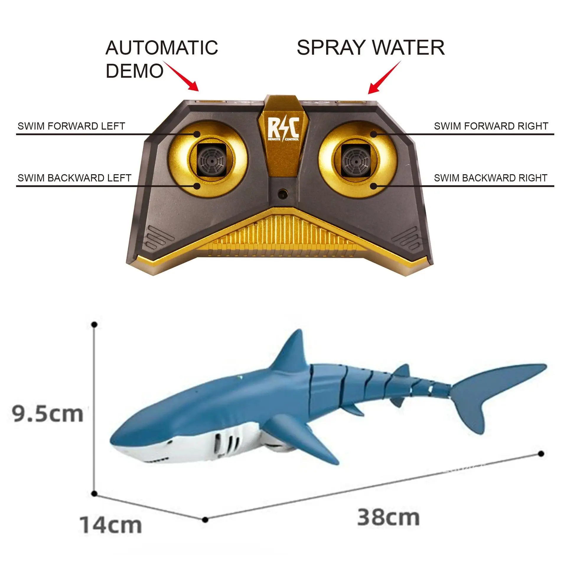 Rc Shark Toys for Kids Boys Girls Remote Control Animals Fish Robots Pool Water Beach Play Sand Bath Toy 4 5 6 7 8 9 Years Old