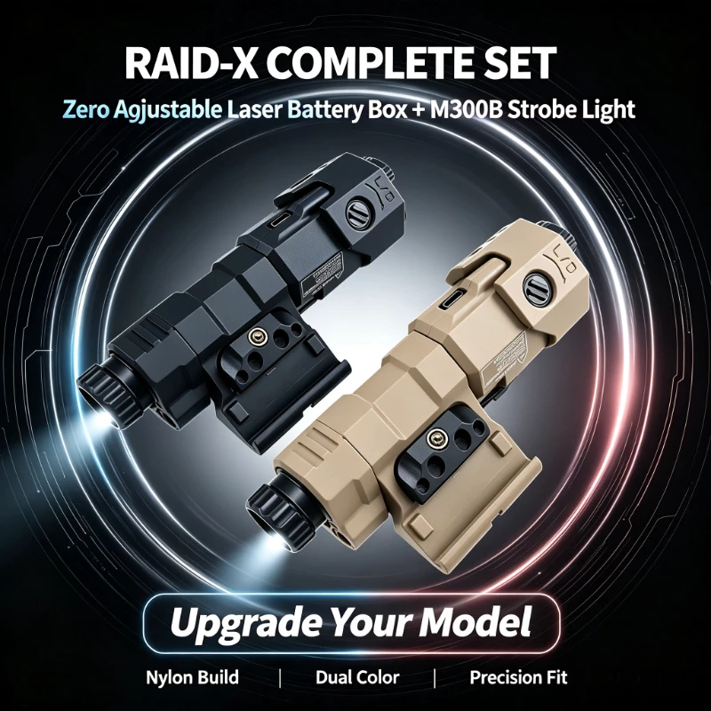 RAID-X Nylon Adjustable Zero Laser Battery Box With M300B Metal Strobe Light Toy Model Upgrade Accessories