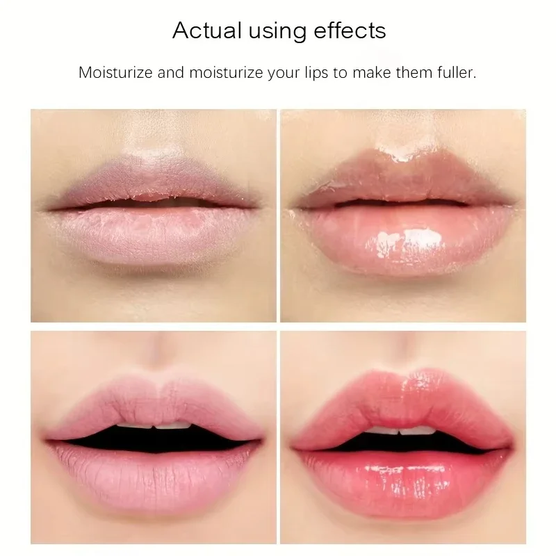 Ekstremalnie nawilżający błyszczyk powiększający usta - Odżywcza formuła z olejkami mineralnymi, płynny makijaż powiększający usta, pełne usta.