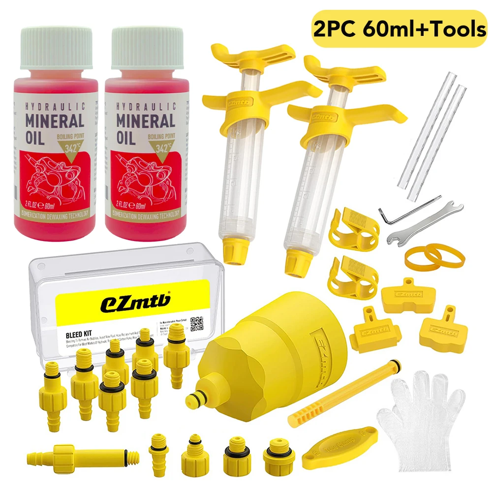 Fietsremmen Minerale Olie 60ML Fiets Hydraulische Schijfrem Olie Ontluchtingsset Voor SHIMANO TEKTRO SRAM NUTT Serie Remreparatie Gereedschap