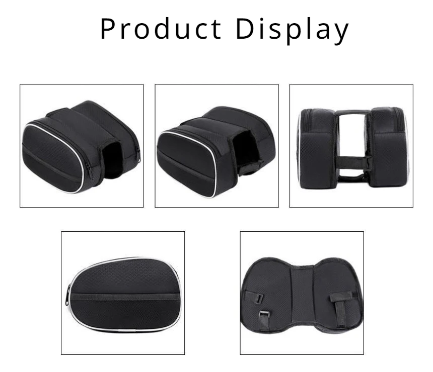 دراجة السرج حقيبة الجبهة شعاع حقيبة دراجة هوائية جبلية حقيبة للتخزين مقاوم للماء الأسود كامو مادة البوليستر حقيبة التخزين حامل التخزين