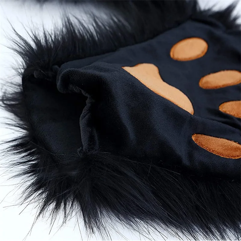 Kawaii Haarschmuck Fuchsohren Plüschschwanz Niedliche Pfoten Set Cosplay Sekundäre Yuan Anime Charaktere Ausstellung Requisiten Partykleid – Detail 21
