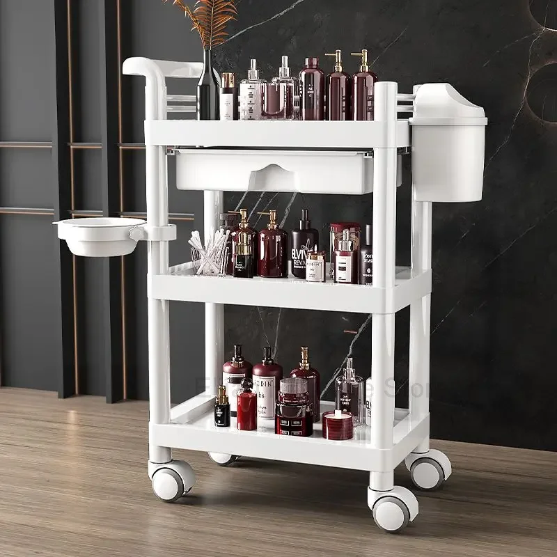 

Beauty Salon Special Beauty Trolley Mobile Pulley Beauty Spa Instrument Tool Car Storage Shelf Drawer Trash Can Tattoo Equipment