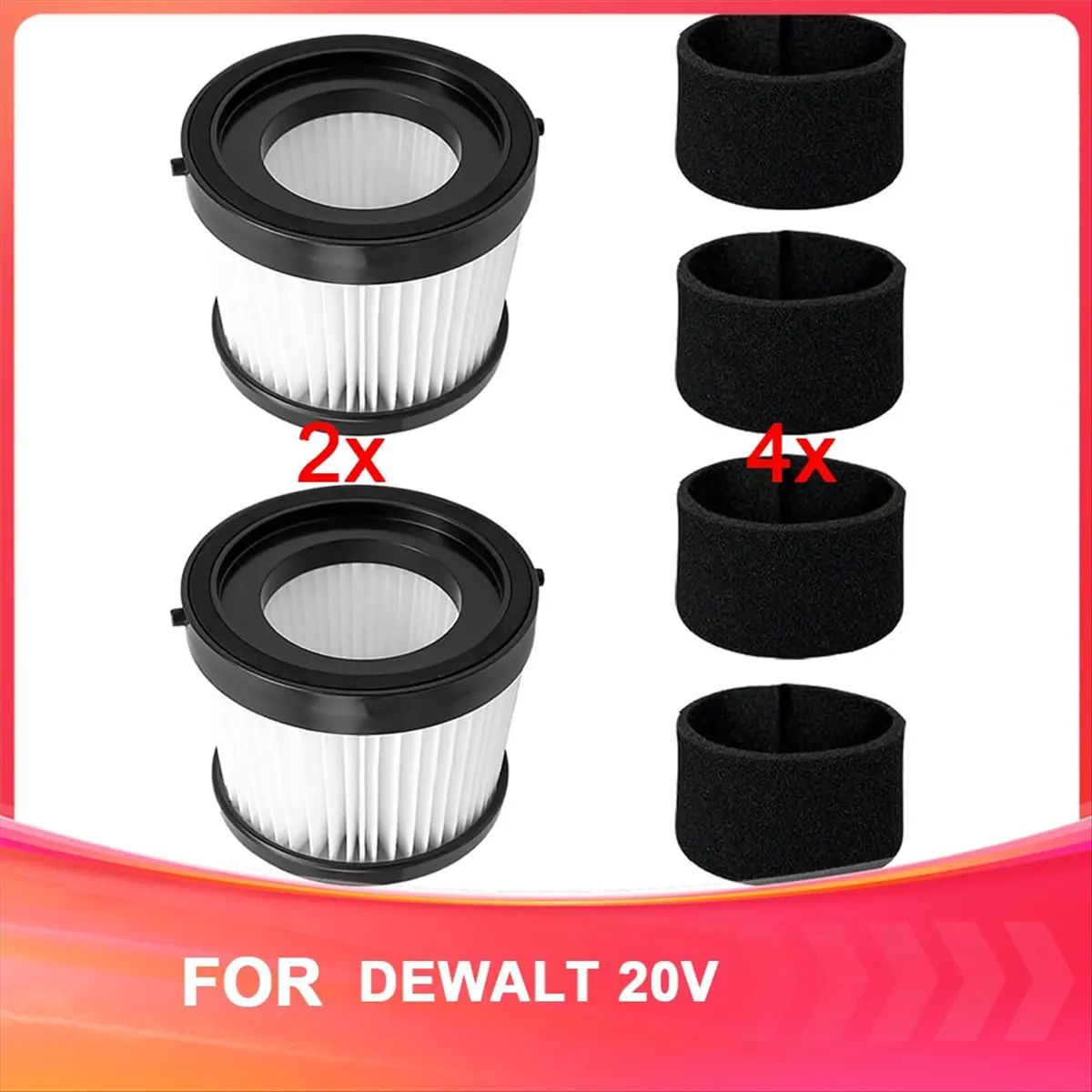 #88Y DCV5011H Replacement HEPA Filter for DEWALT with Foam Sleeve Filters,DCV5011H HEPA filter,(plastic) 3