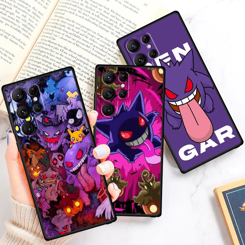 P-Pokemons G-Gengguis Cartoon For Samsung Galaxy S24 S23 S22 S21 S20 FE S10 S10E Plus Ultra Pro Lite 5G Black Cover Phone Case