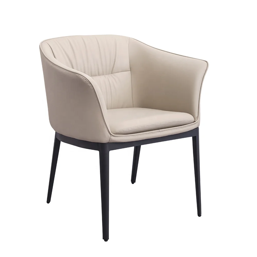 English Dining Chair Armchair Durable Synthetic Leather Ergonomic Dining Chair