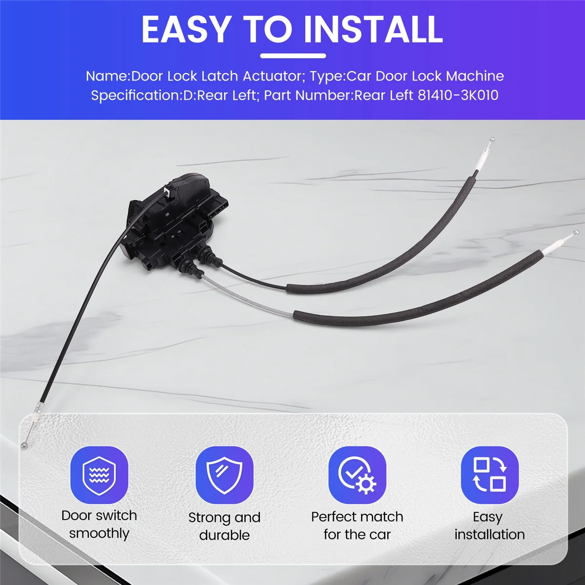 

Прочный привод дверного замка автомобиля, двигатель защелки дверного замка для 2,4 л L4-Gas 3,3 л V6-Gas 2006-2007 D 81410