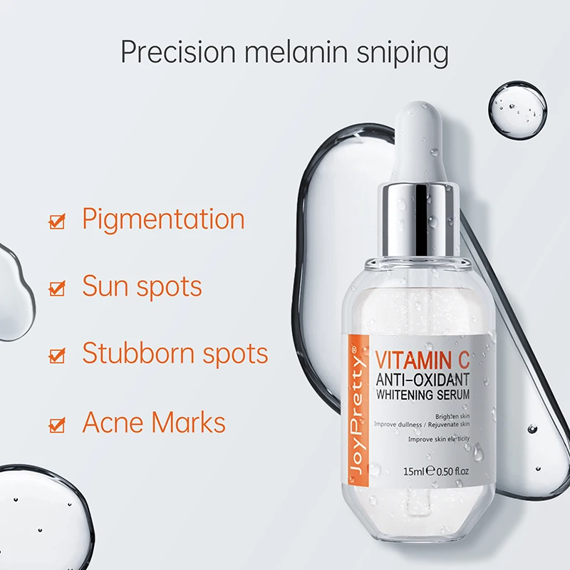 JoyPretty Vitamin C Face Serum Whitening Moisturizing Hyaluronic Acid Dark Spot Removal Facial Serum Skin Care Products