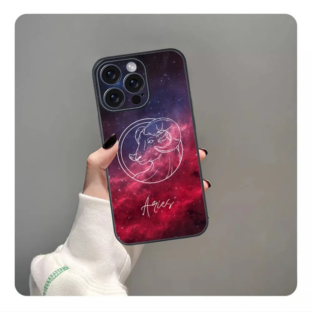 Constellation ARIES Phone Case For iPhone 16 15 14 13 12 11 PRO MAX PLUS Mini TPU Soft to Skin-friendly case