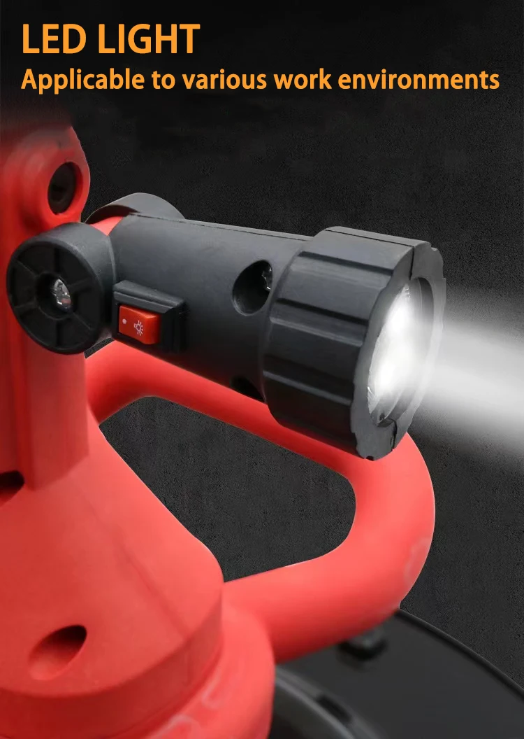 ZCX-001 벽면 그라인더 리튬 전기 내부 콘크리트 바닥 미장 기계 강력 모터 (플라스터링용) 도매