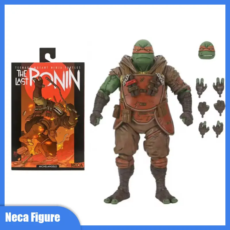 

Фигурка черепашек Neca Tmnt SHF, фигурка последней Ronin Ultimate Flashback, аниме Микеланджело, модель, подарки, игрушки, оригинал