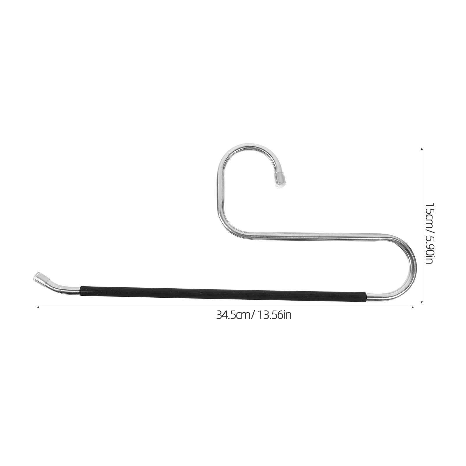 6Pcs Stainless Steel Pants Hangers Open Ended Space Saving Trouser Hanger Multi-Function Closet Organizer Wrinkle-Free Jeans