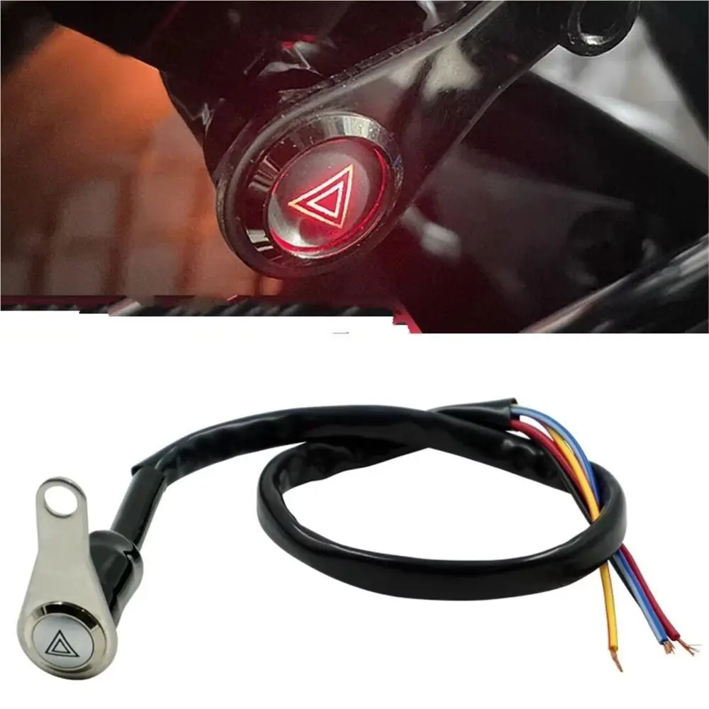 DC 12V Motorcycle Headlight Switch Easy Installation 5 Wire Push Button Switch Universal Fit Spotlight Switch