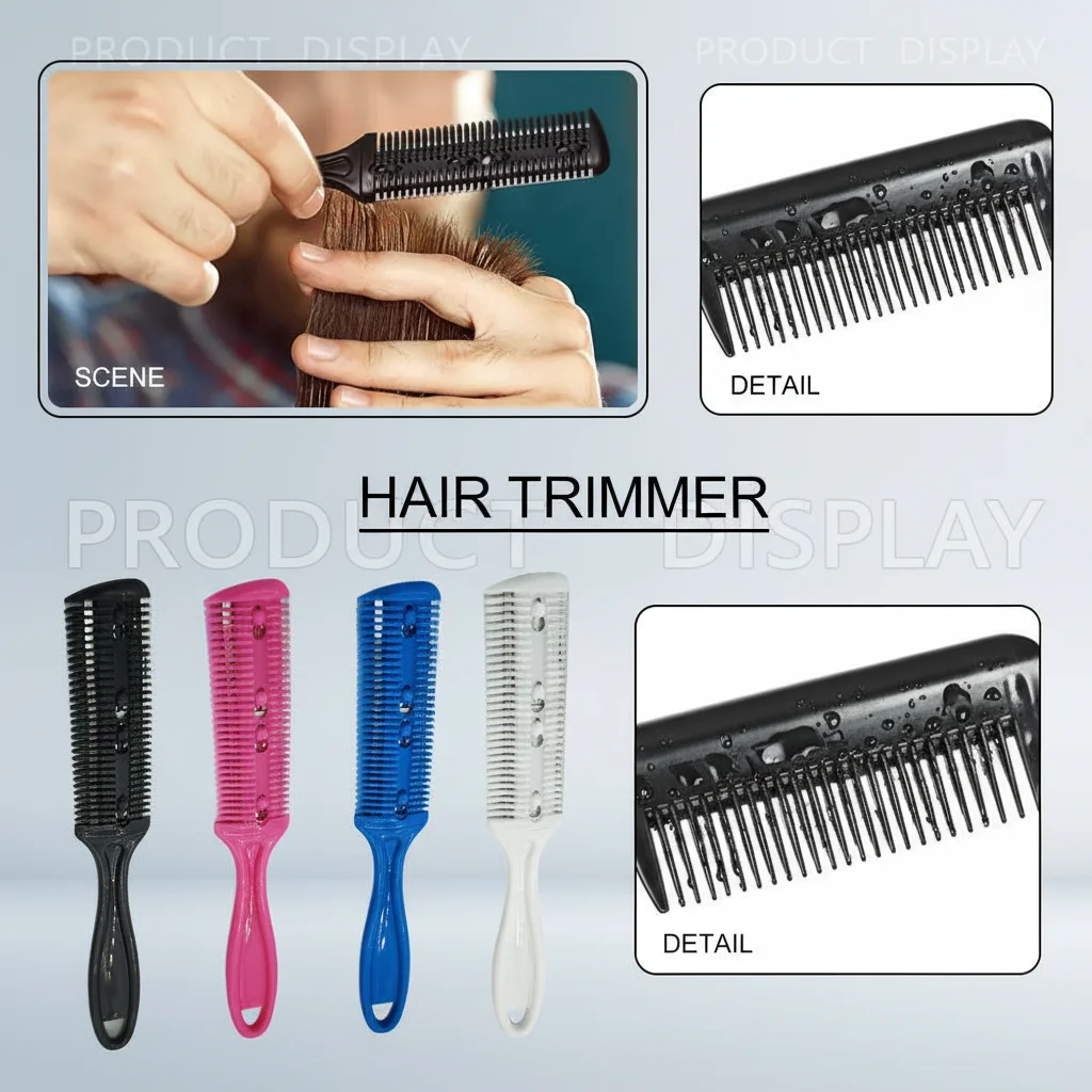 Multifunctional Hair Clipper for Home Use Thin Thick Hair Double-Sided Comb for Trimming Bangs - Easy-to-Use Hair Cutting Tool