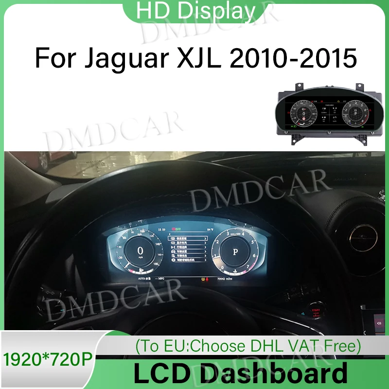 

Car Lcd Speedometers Dashboard Support CarPlay for Jaguar XJL 2010-2015 Linux System 12.3 Inch Instrument Cluster Digital