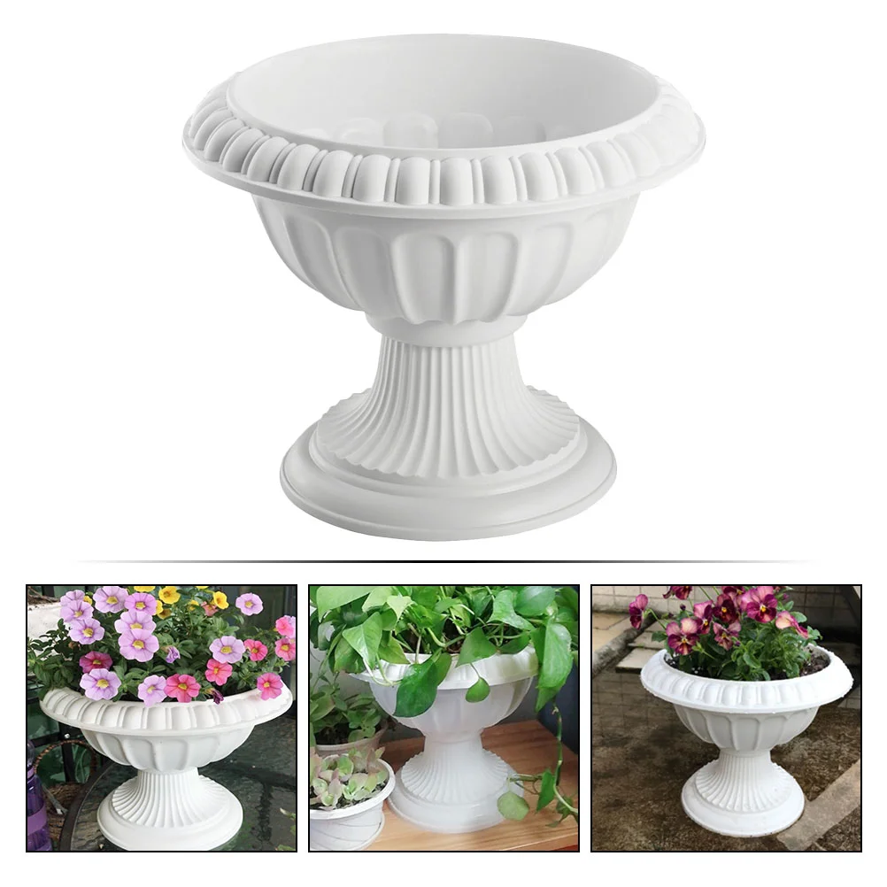 Römische Säule Harz Hochzeit Straße Führen Blumentopf Veranda Haustür Deck Balkon Dekorative Pflanze