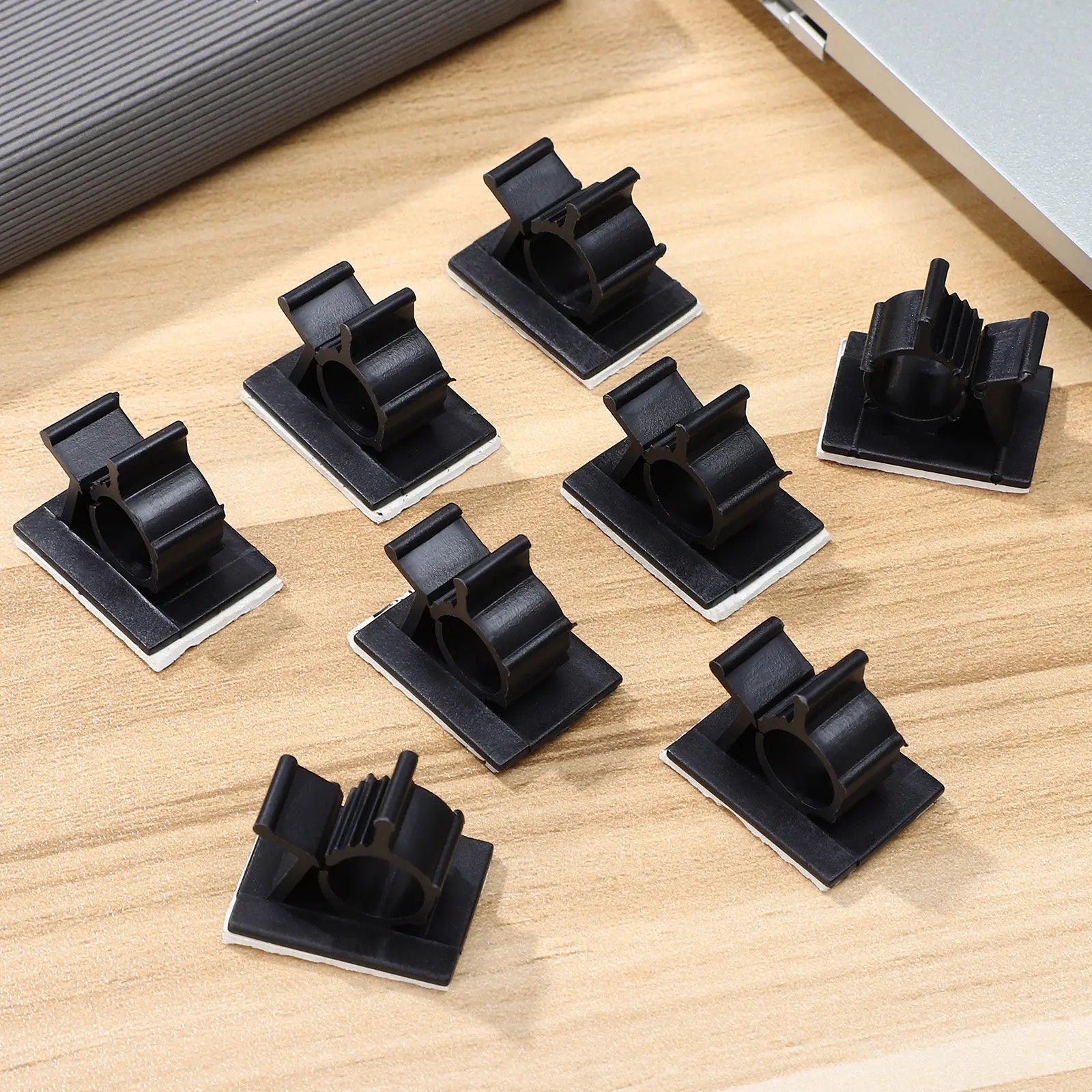 

50Pcs Self Adhesive Cable Clamp Cord Organizers Wire Holder Cable Clips for Appliance Computer Electrical Cord