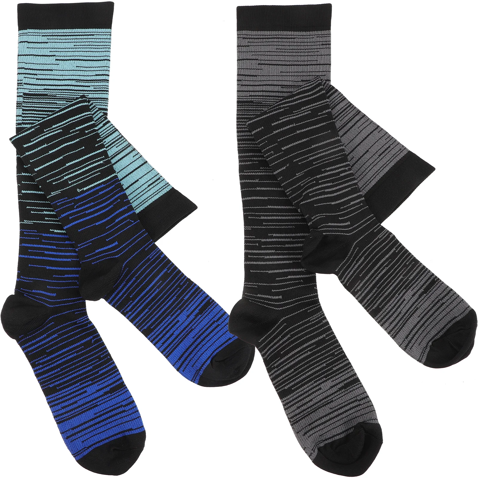 

2Pairs High Performance Compression Socks Stylish Calf Stocking for Athletes Joggers Workout Climbing Sports Stockings Unisex