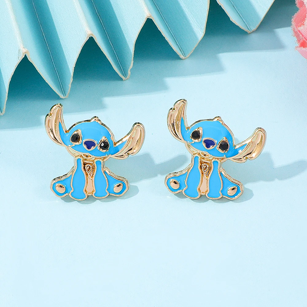 

1pair Disney Stitch Cute Fashion Cartoon Toys Kawaii Anime Figure Stitch for Fans Friend Travel Gift