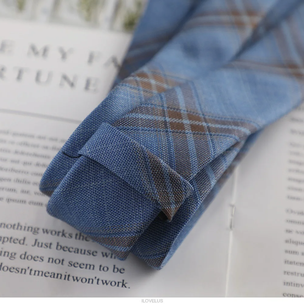 ربطة عنق على طراز الكلية مقاس 6 سم على الطراز الياباني ربطة عنق مربعة Jk موحدة من القطن برقبة يد للطلاب