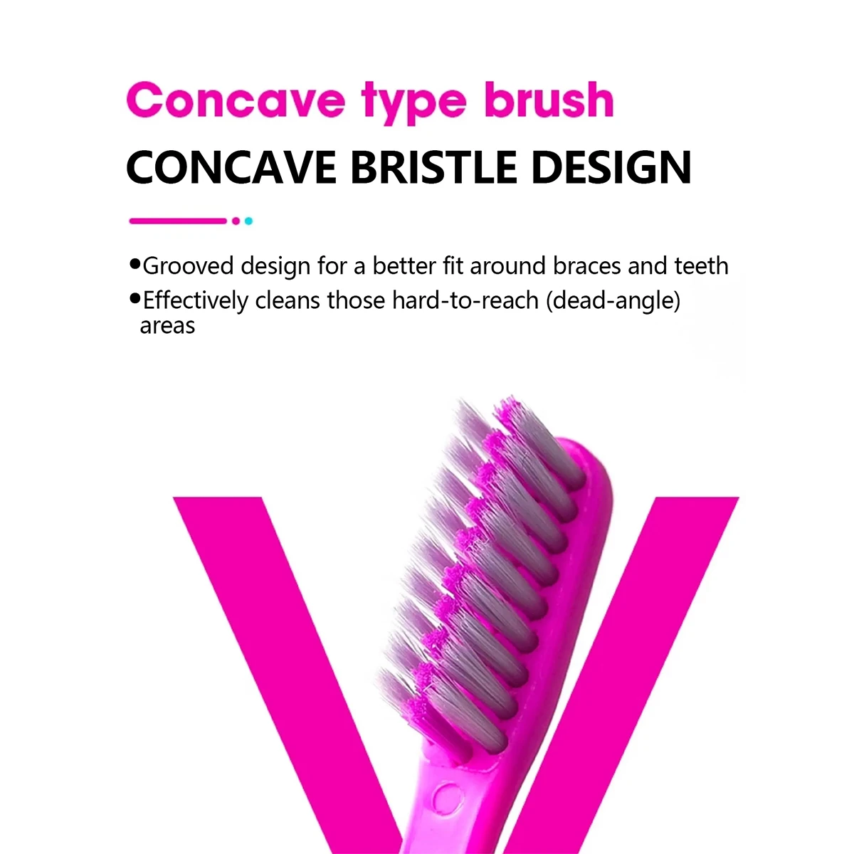 DenTek ORTHODONTIC TOOTHBRUSH 1 COUNT,Durable Plastic Handle,Dense Soft Fibers,Fine Textured Bristles,Orthodontic Bristle