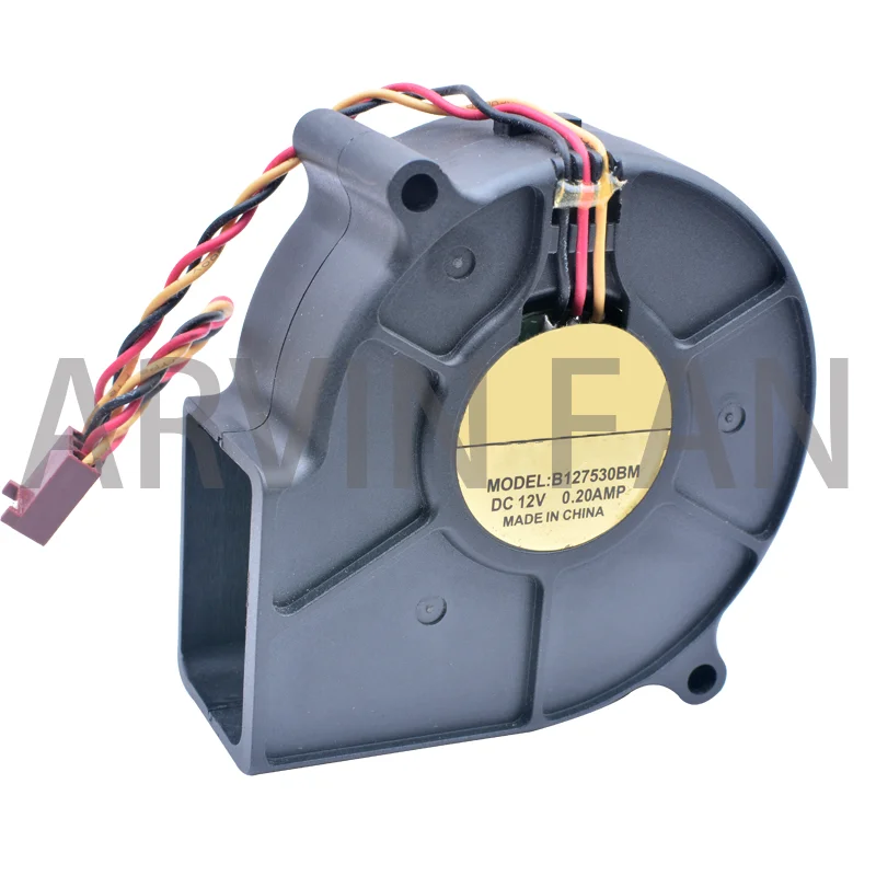 Brand New Original B127530BM EVERFLOW 7.5cm 75mm Fan 12V 0.20A 3 Lines Quiet Turbo Blower Cooling Fan