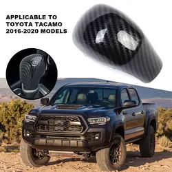 Fit for Toyota Tacoma 2016 2017 2018 2019 2020 ABS Carbon Fiber Gear Shift Knob Cover Trim Accessories