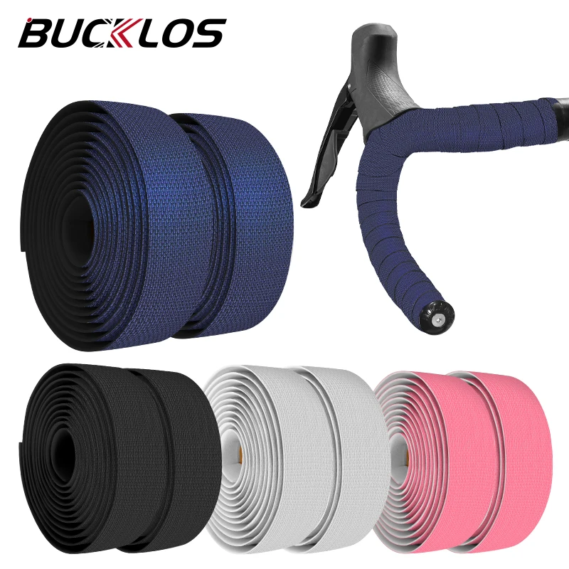 

BUCKLOS Road Cycling Bike Handlebar Tapes PU EVA Shock Absorption Road Bicycle Wrap Soft Anti-Vibration Handle Tape Bike Belts