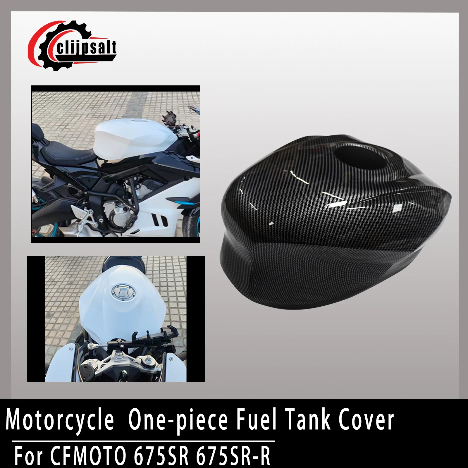 For CFMOTO 675SR 675SR-R 2024, 2025, 2026 One-Piece Fuel Tank Cover, Fuel Tank Guard, Motorcycle Bodywork, and Fairing Kit