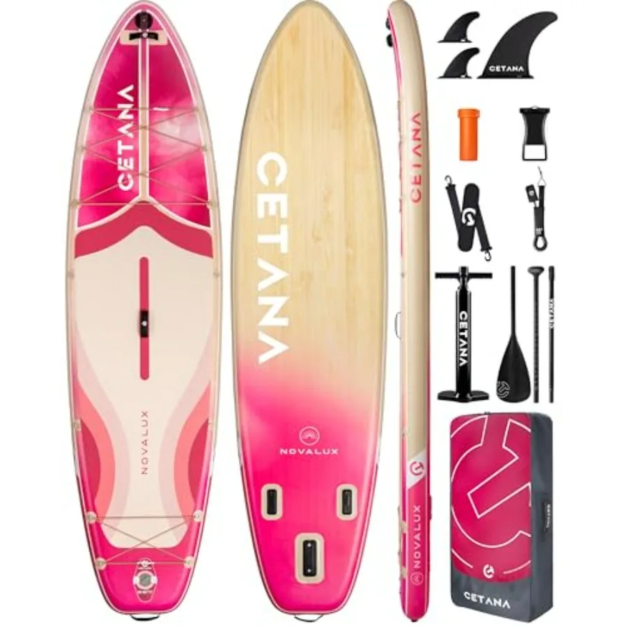 

Stand Up Paddle Board for family use, inflatable PVC material, blue-gray color, 450lb capacity with safety leash, 3 removable f
