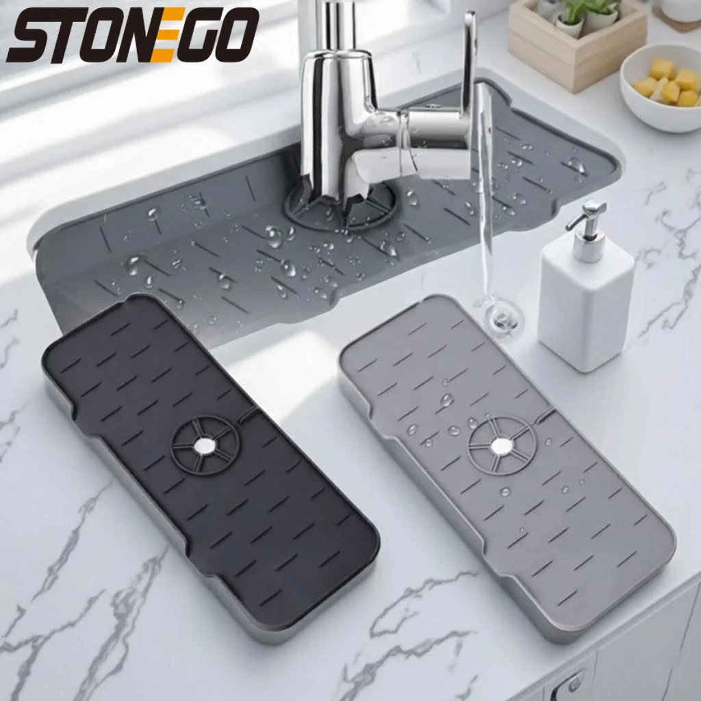 

Силиконовый коврик-впитыватель для защиты от брызг умывальника и раковины, водонепроницаемый, для кухни, ванной комнаты, автодома