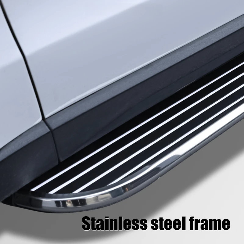 Car Accessories Matte Black Aluminum Bolt-On Pair of Running Boards Extra Long For SUV Pickup