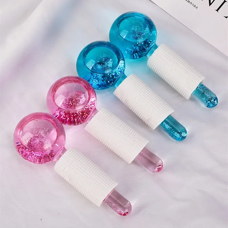 

2 шт./пара, большие красивые хоккейные энергетические красивые хрустальные шарики, шарики для лица, водная волна для лица и глаз, массажный ролик для ухода за кожей