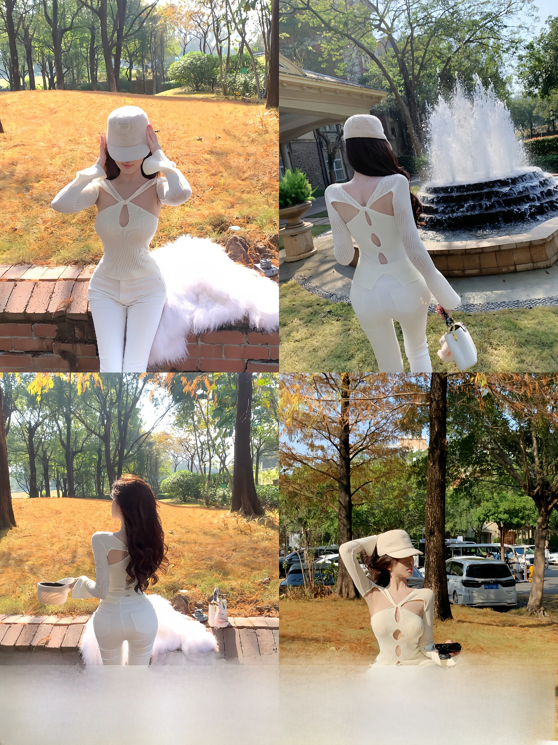 

Женская трикотажная футболка Swan с длинным рукавом, сексуальный топ с вырезами, белая базовая футболка с ажурным дизайном, облегающая, без рукавов