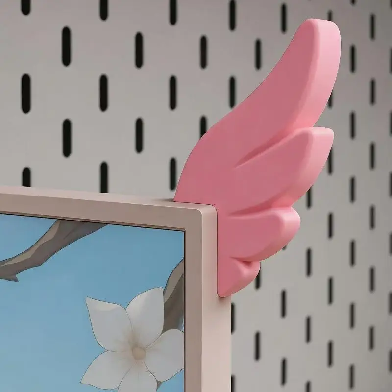 1 Paar 3D-Druck niedliche dekorative Ornamente E-Sports-Raum Flügel Monitor Deko-Ornamente kreative Geschenke für Freunde – Detail 7