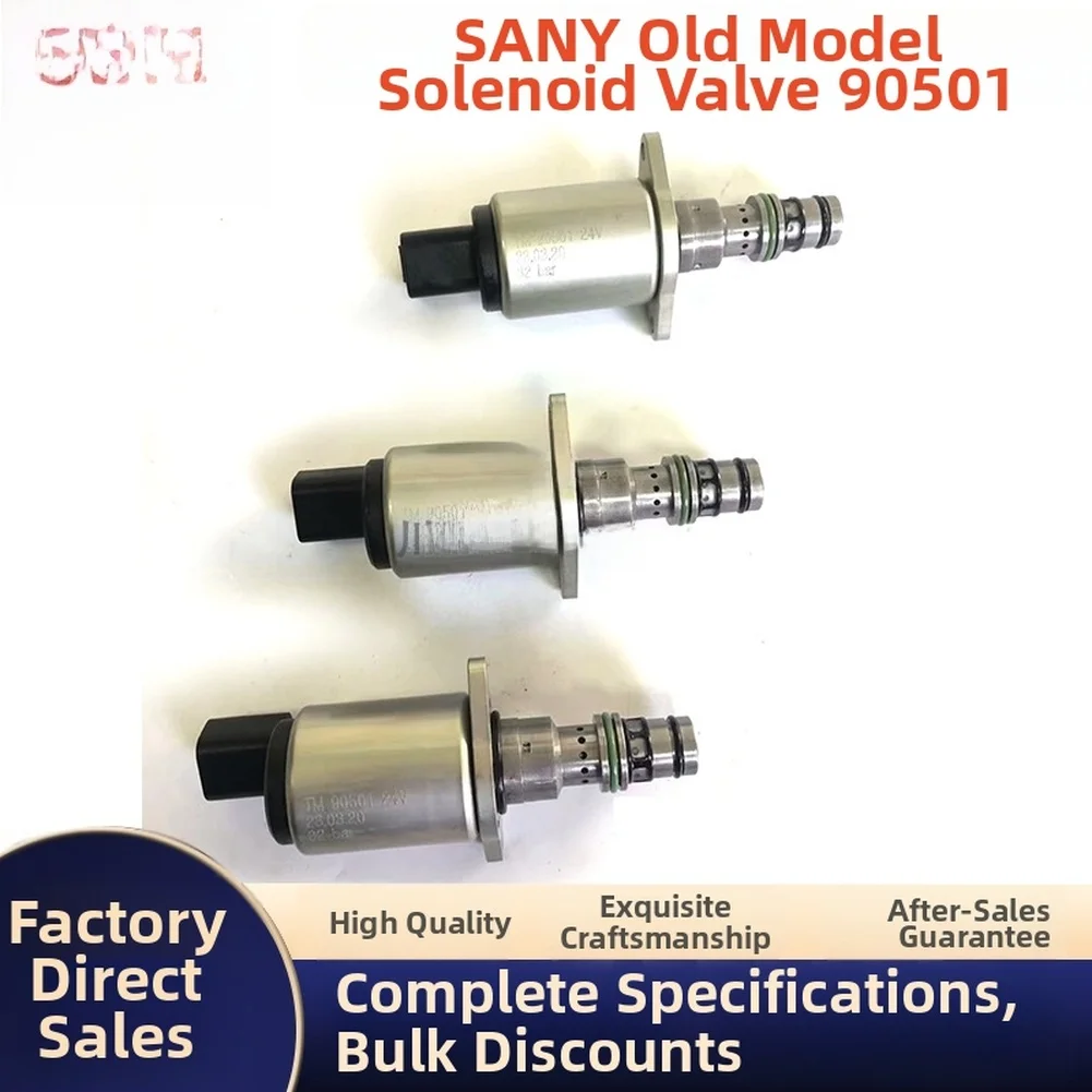 Proportional Solenoid Valve 90501 For Construction Machinery, Hydraulic Control Valve Replacement Part 82 Bar